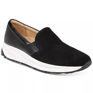 99$ Naturalizer Selah Suede Leather Slip-on Sneakers Women's Size 7.5 US Black